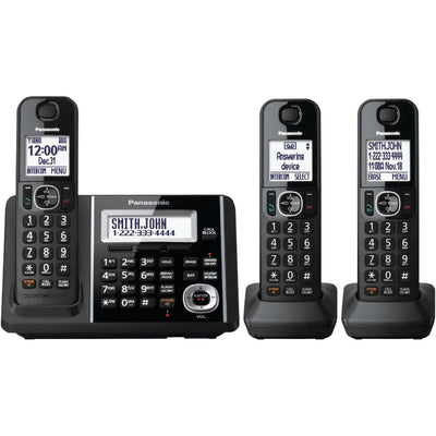 Panasonic Digital Cordless Answering System with 3 Handsets KXTGF343B