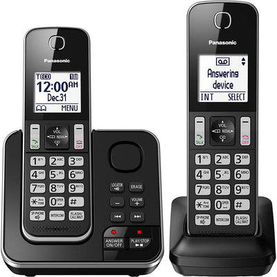 Panasonic Digital Cordless Answering System with 2 Handsets KXTGD392B