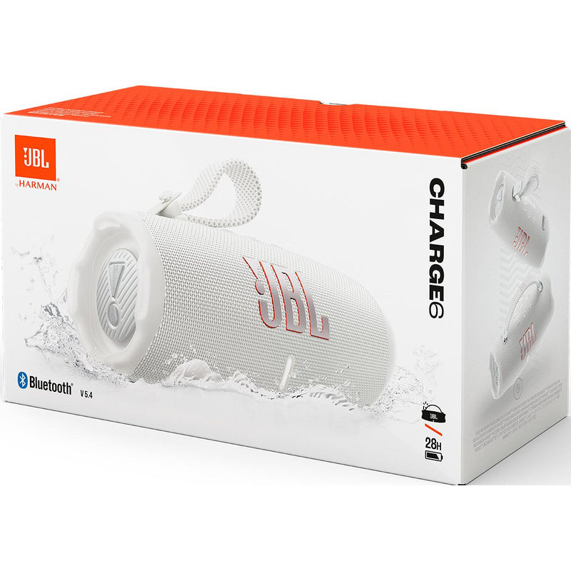 JBL Charge 6 Bluetooth Portable Speaker CHARGE6WHTAM IMAGE 10